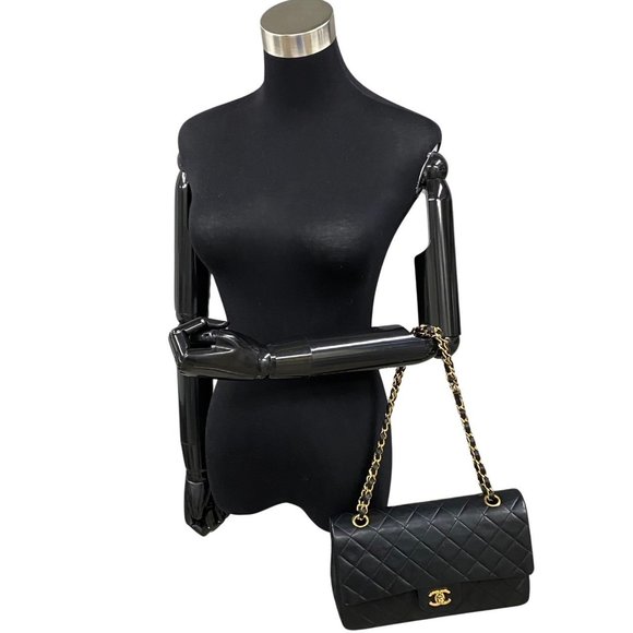 HANEL Chanel Matelasse Double Flap 25cm Lambskin Leather Handbag Shoulder Bag... - Picture 2 of 10